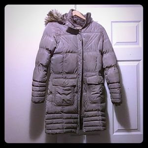 Beautiful super warm DKR dark beige winter coat